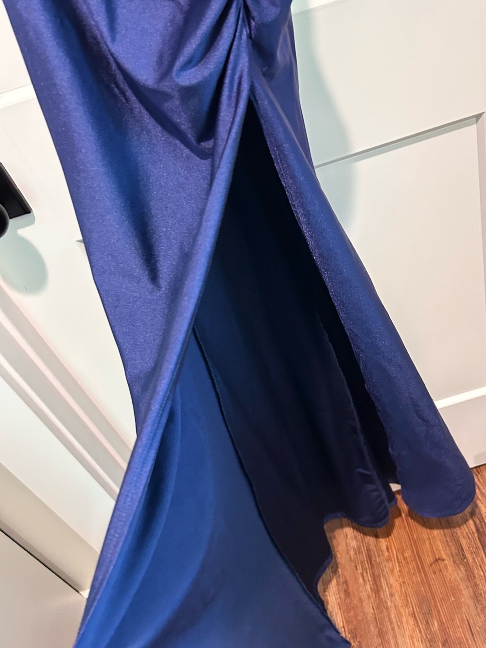 Windsor Cobalt Blue Cutout Ruched Maxi Dress XS Formal Wedding Guest Prom Gown - Picture 5 of 8